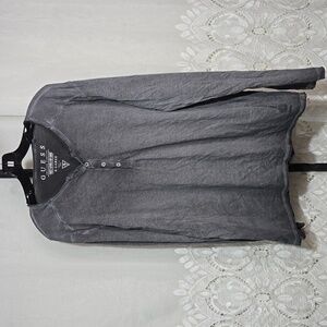 Guess Long Sleeve Gray Shirt/Top sz X-Large